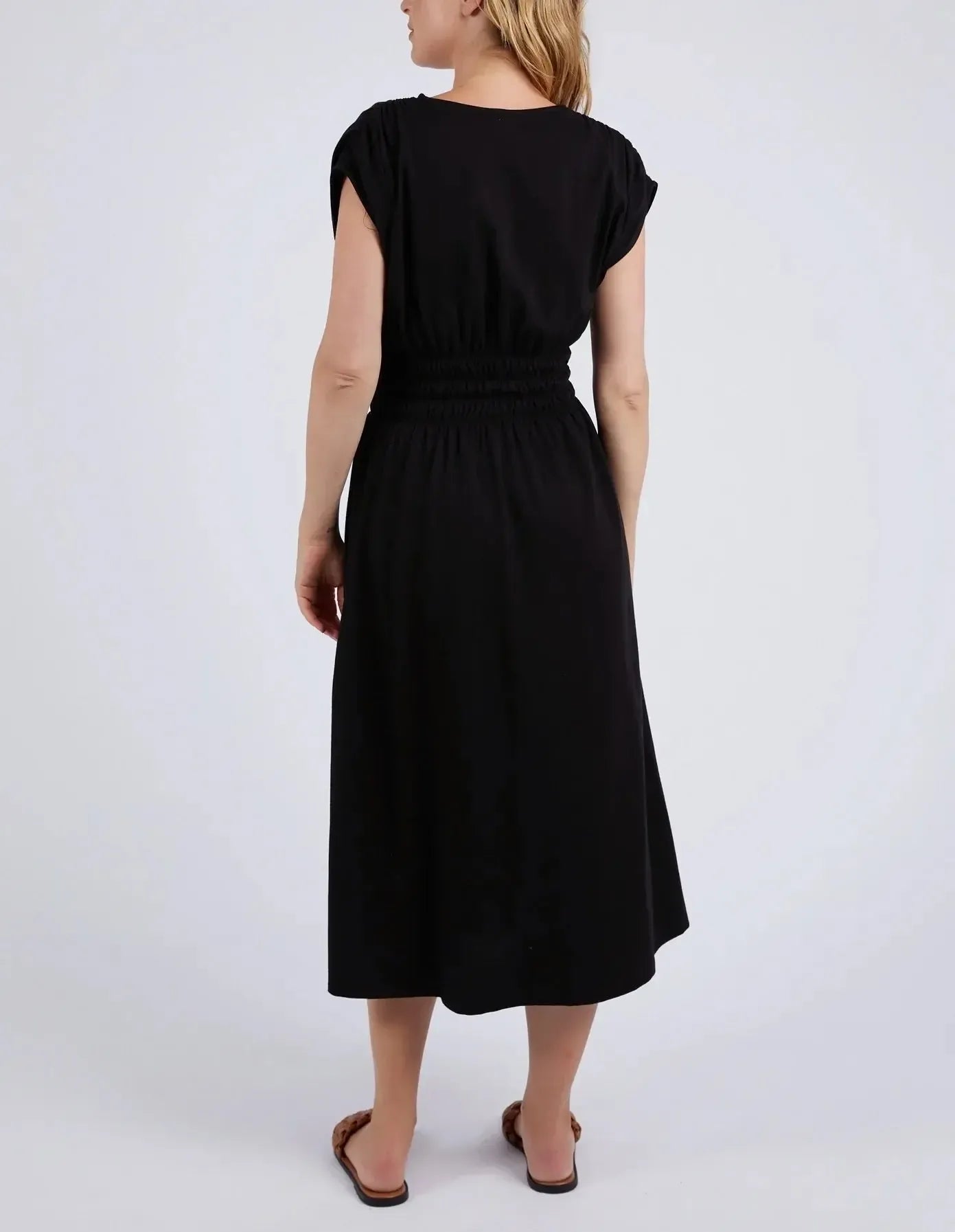 Nelle Midi Dress - Black-Elm Lifestyle-Lima & Co