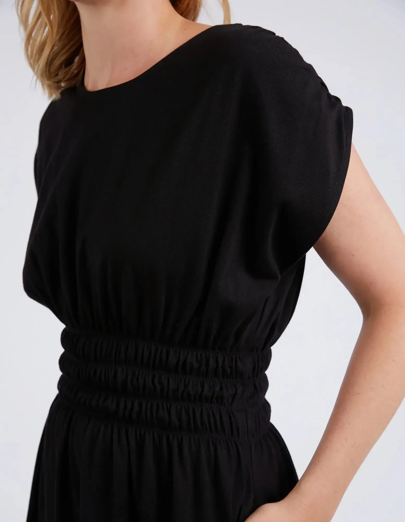 Nelle Midi Dress - Black-Elm Lifestyle-Lima & Co