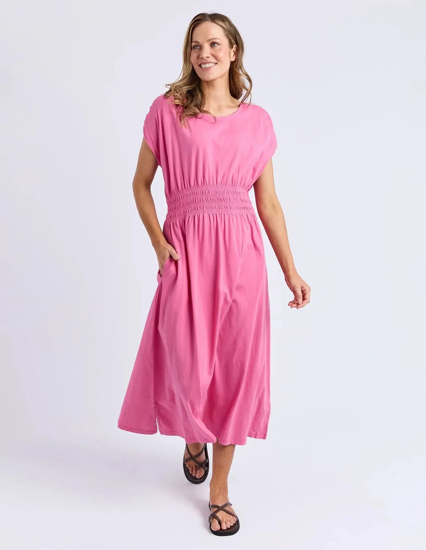 Nelle Midi Dress - Chataeu Rose-Elm Lifestyle-Lima & Co