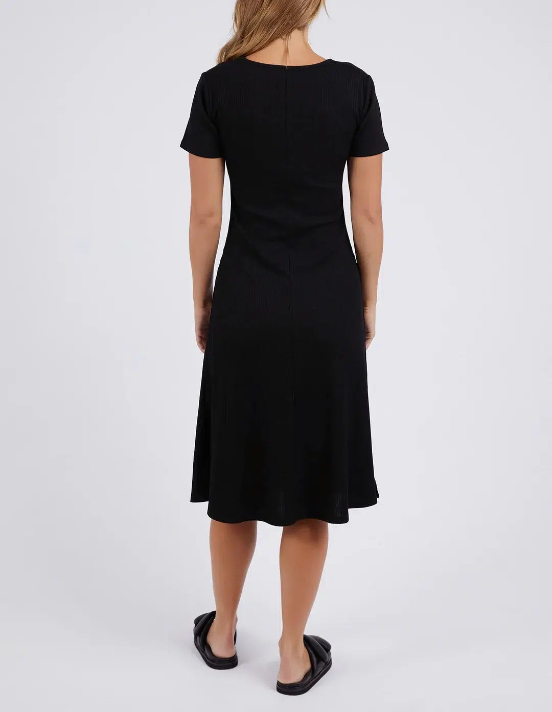 Neve Rib Dress - Black-Foxwood-Lima & Co