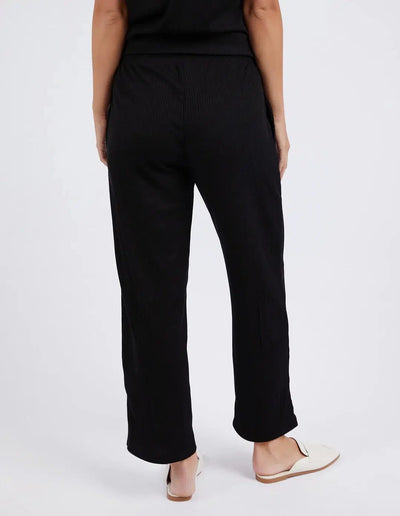 Neve Rib Pant - Black-Foxwood-Lima & Co