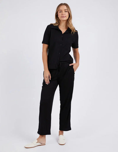 Neve Rib Pant - Black-Foxwood-Lima & Co