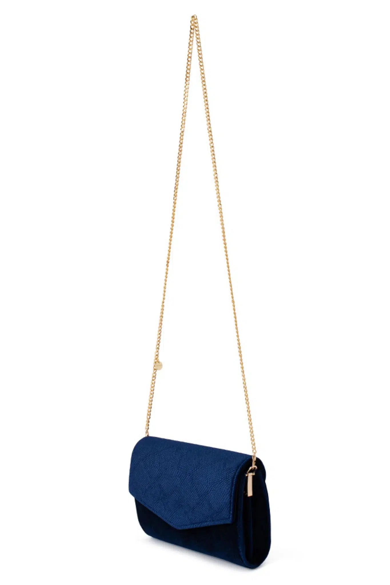 Nicoletta Velvet Clutch - Navy-Olga Berg-Lima & Co