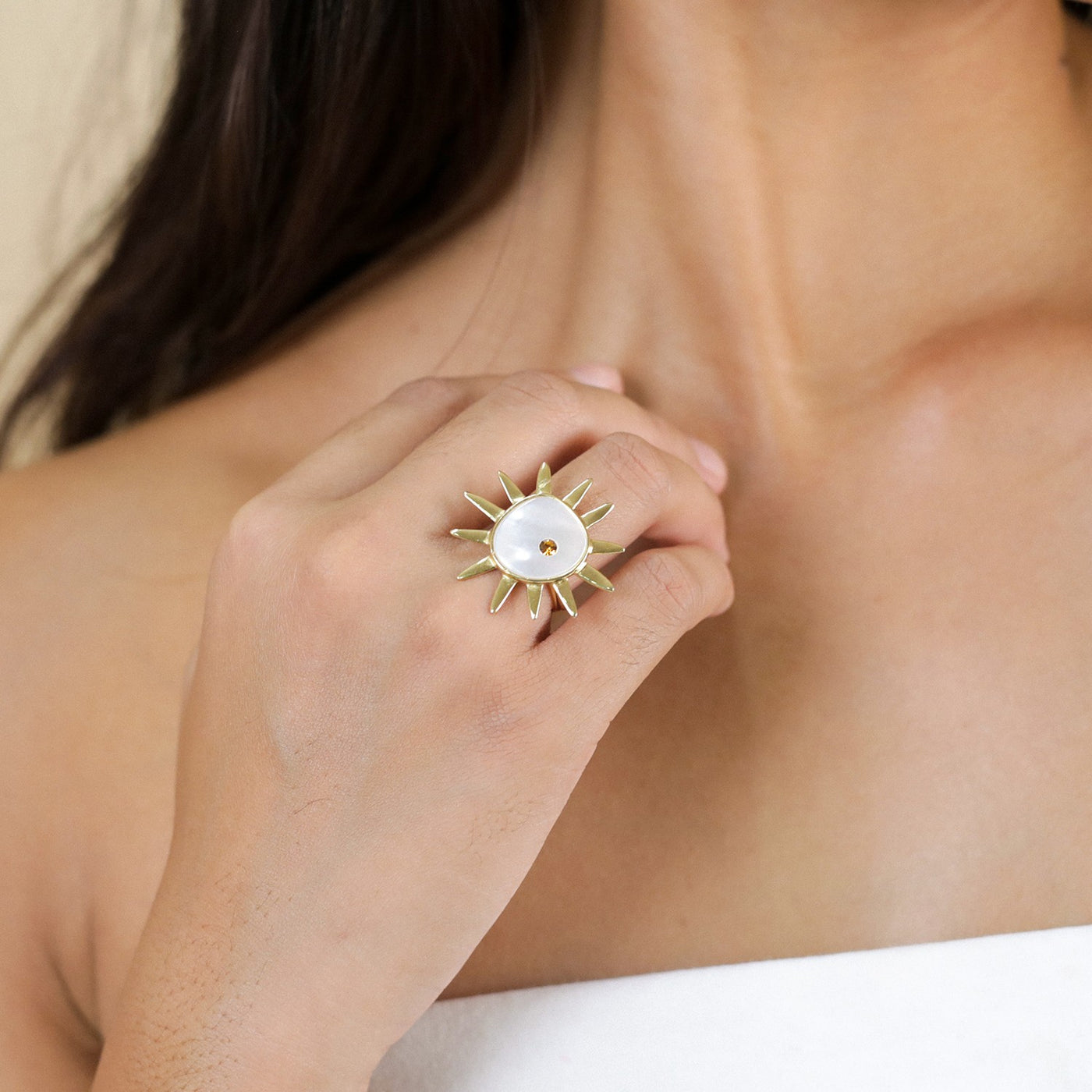 Nora Adjustable Sun Ring-Franck Herval-Lima & Co