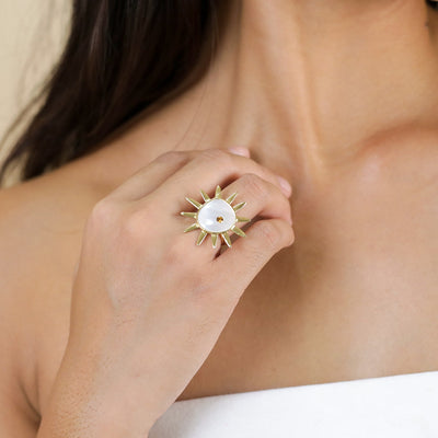 Nora Adjustable Sun Ring-Franck Herval-Lima & Co