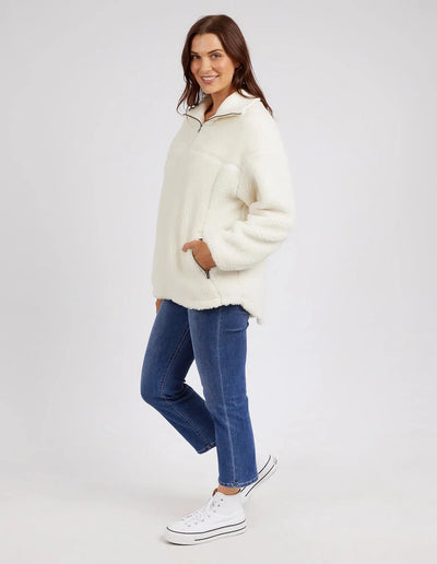 North 1/4 Zip Fleece - Pearl-Elm Lifestyle-Lima & Co