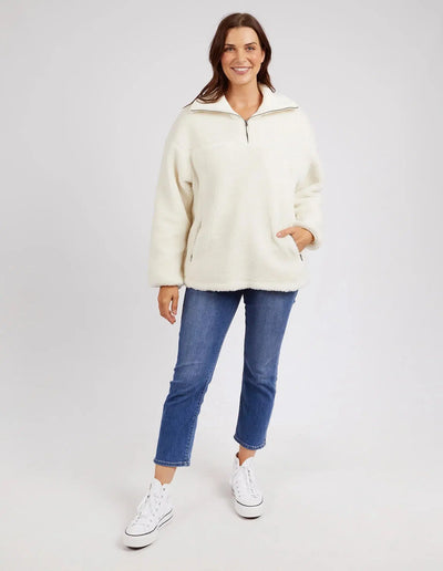 North 1/4 Zip Fleece - Pearl-Elm Lifestyle-Lima & Co