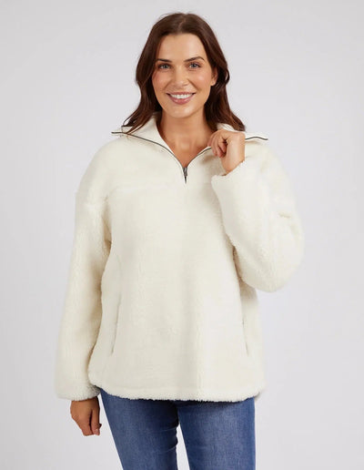North 1/4 Zip Fleece - Pearl-Elm Lifestyle-Lima & Co