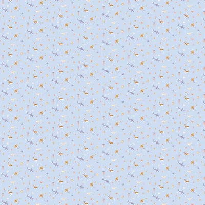 Ocean Creatures Sky Organic Muslin Wrap-Fox And Fallow-Lima & Co