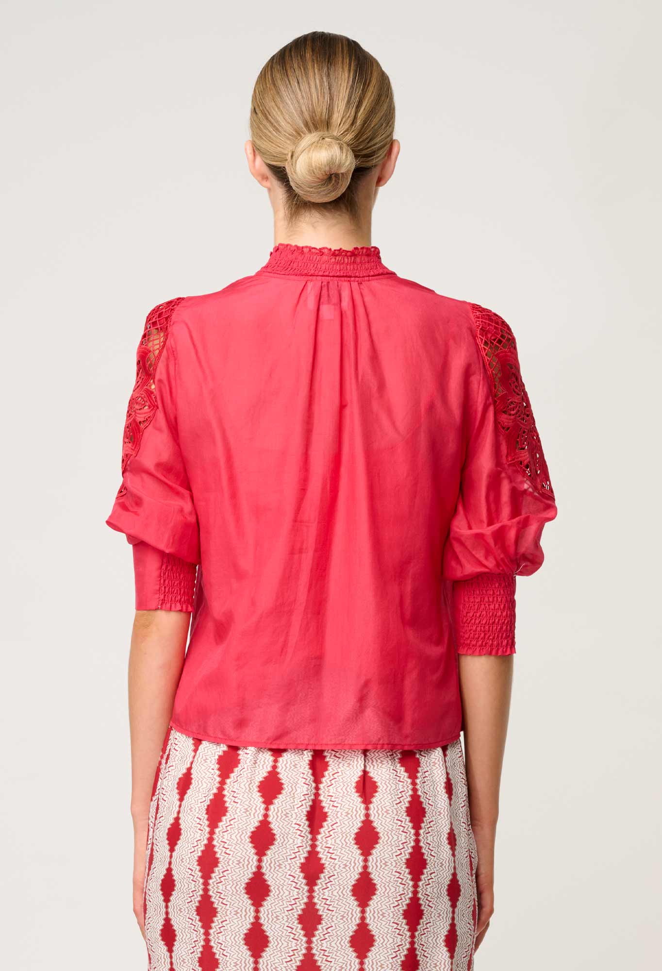 Oleander Lace Blouse - Ruby-Once Was-Lima & Co
