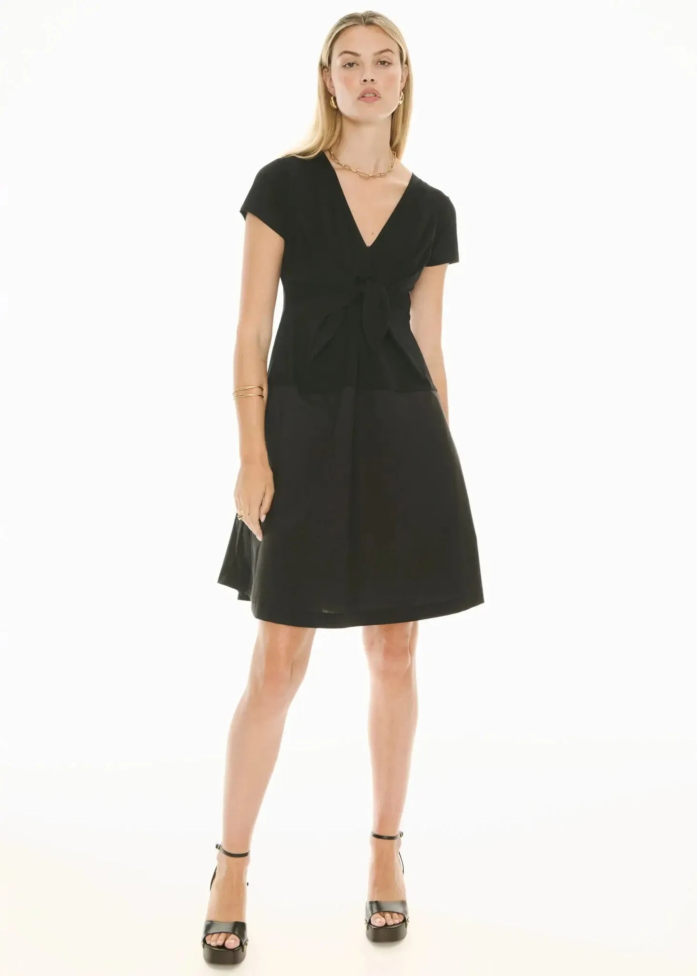 Orlo Wrap Dress - Black-Pol-Lima & Co