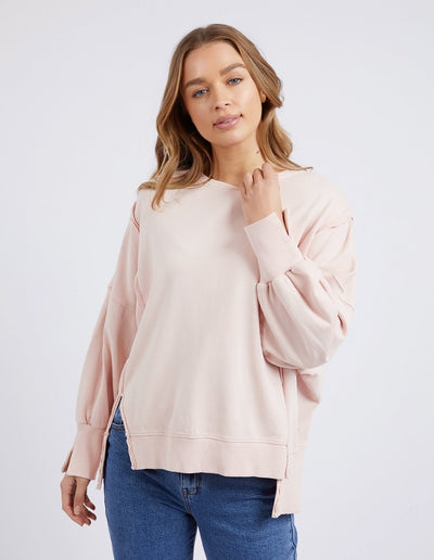 Oversized Crew - Peach Pink-Foxwood-Lima & Co