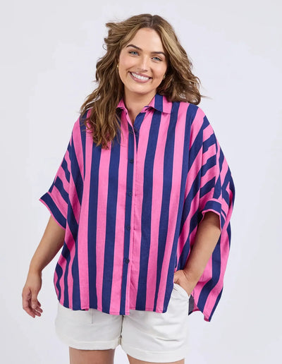 Palermo Stripe Shirt - Blue/Pink-Elm Lifestyle-Lima & Co