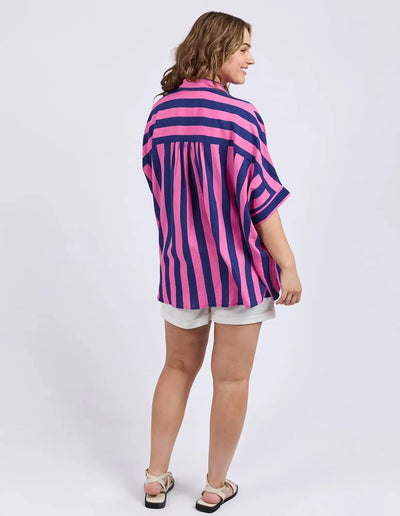 Palermo Stripe Shirt - Blue/Pink-Elm Lifestyle-Lima & Co