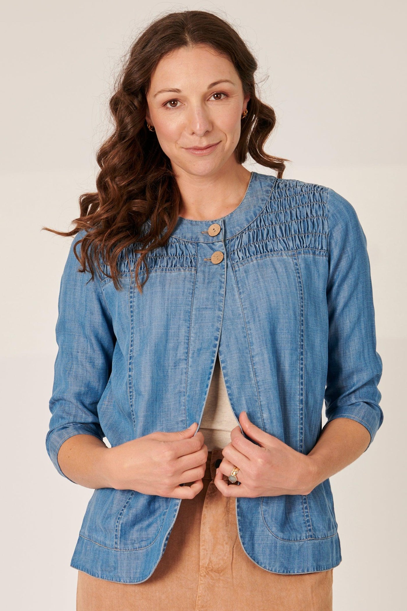 Panel Jacket - Blue-One Ten Willow-Lima & Co