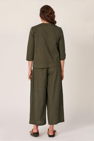 Panel Jacket - Khaki Stripe-Ellis and Dewey-Lima & Co
