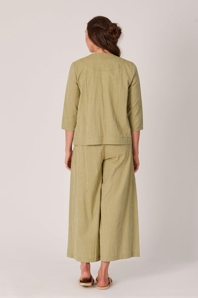 Panel Jacket - Sage Stripe-Ellis and Dewey-Lima & Co
