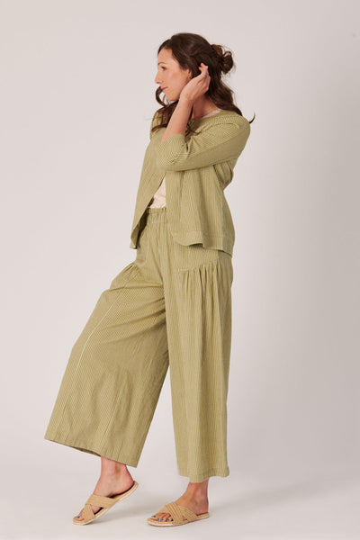 Panel Jacket - Sage Stripe-Ellis and Dewey-Lima & Co