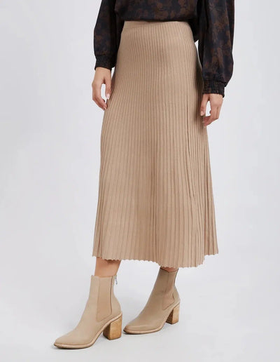 Paula Skirt - Tan-Foxwood-Lima & Co