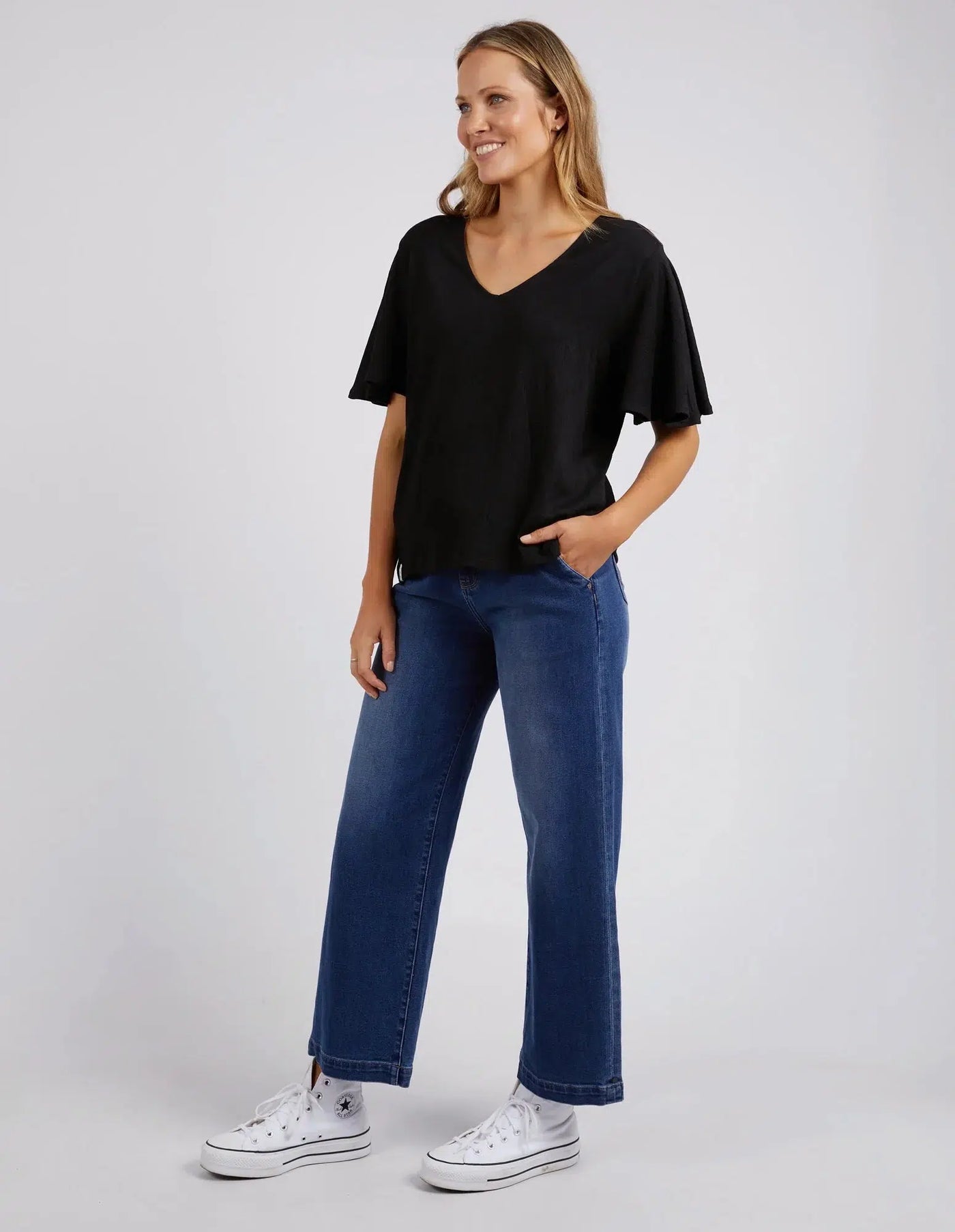 Pearl S/S Top - Black-Elm Lifestyle-Lima & Co