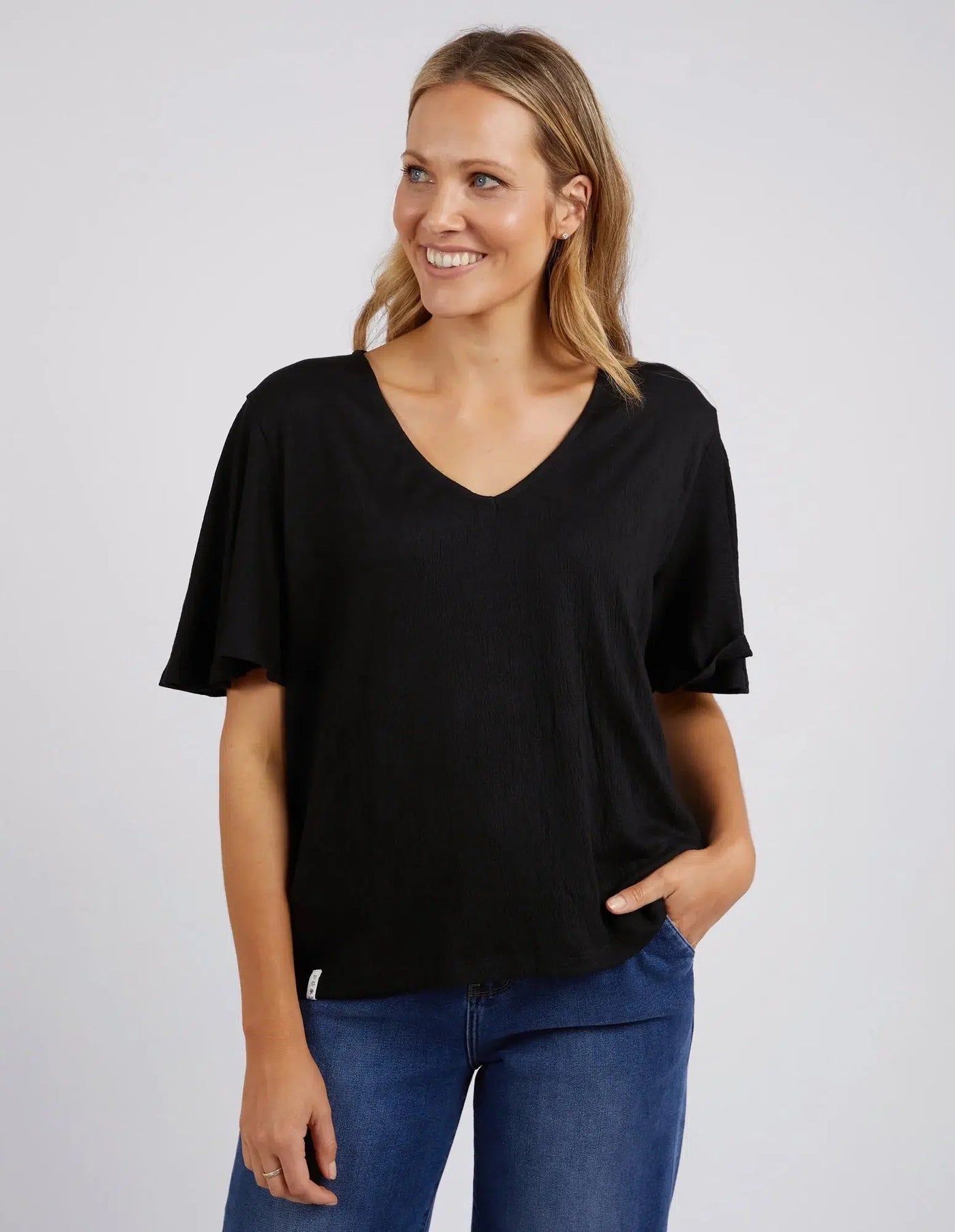 Pearl S/S Top - Black-Elm Lifestyle-Lima & Co