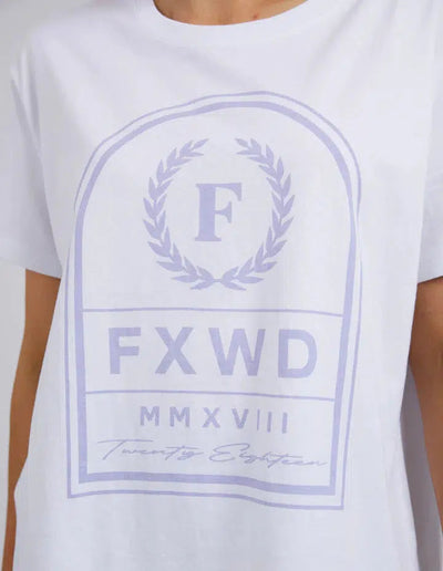 Pennant Tee - White-Foxwood-Lima & Co