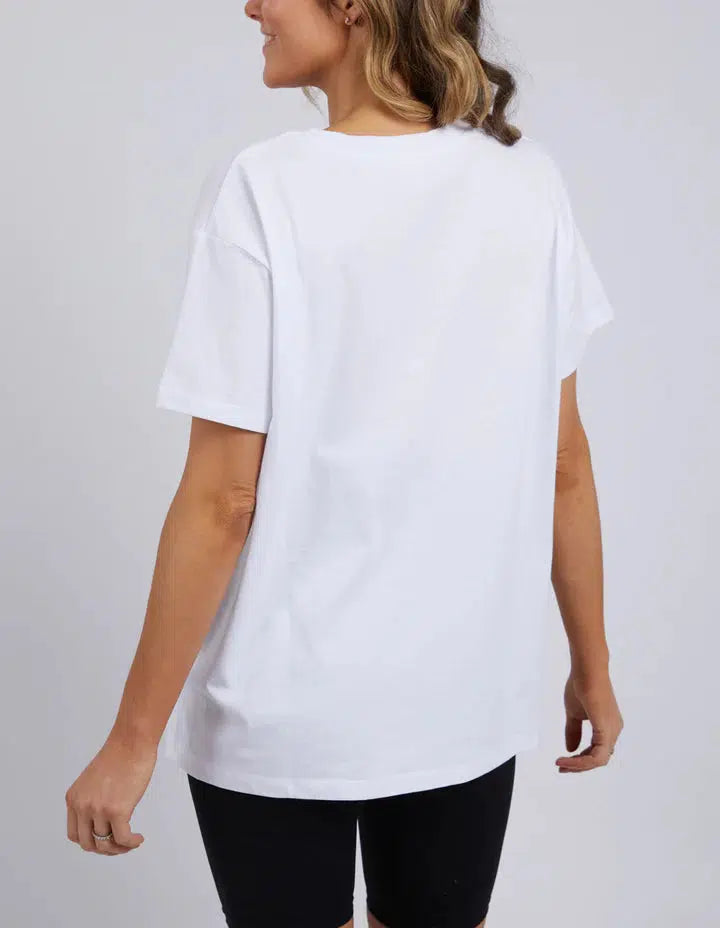 Pennant Tee - White-Foxwood-Lima & Co