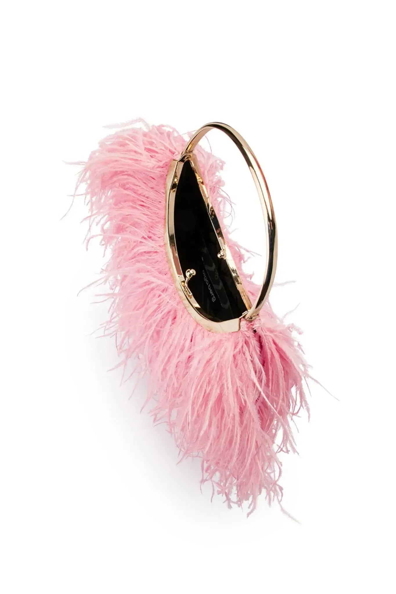 Penny Feathered Frame Bag - Blush-Olga Berg-Lima & Co
