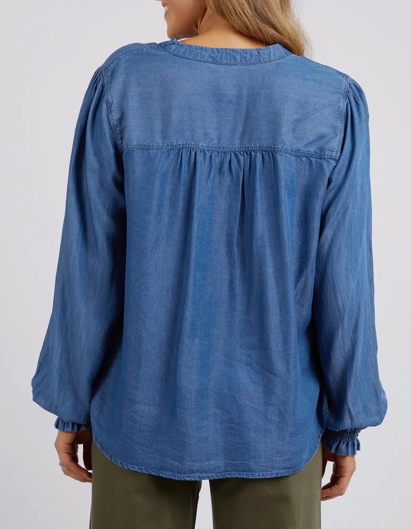 Petal Long Sleeve Top - Blue Wash-Elm Lifestyle-Lima & Co