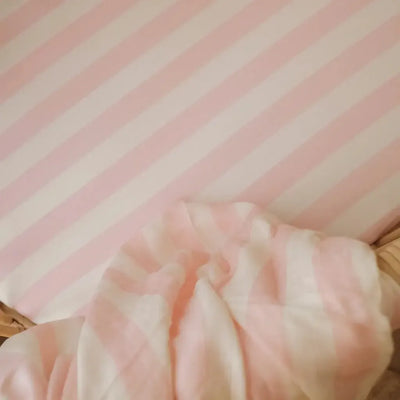 Petal Stripe Organic Muslin Wrap Swaddle-Fox And Fallow-Lima & Co