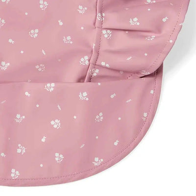 Pink Fleur Frill Snuggle Bib-Snuggle Hunny-Lima & Co