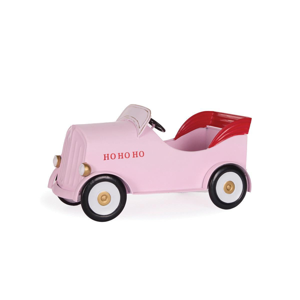 Pink Vintage Santa Car-Holly and Ivy-Lima & Co