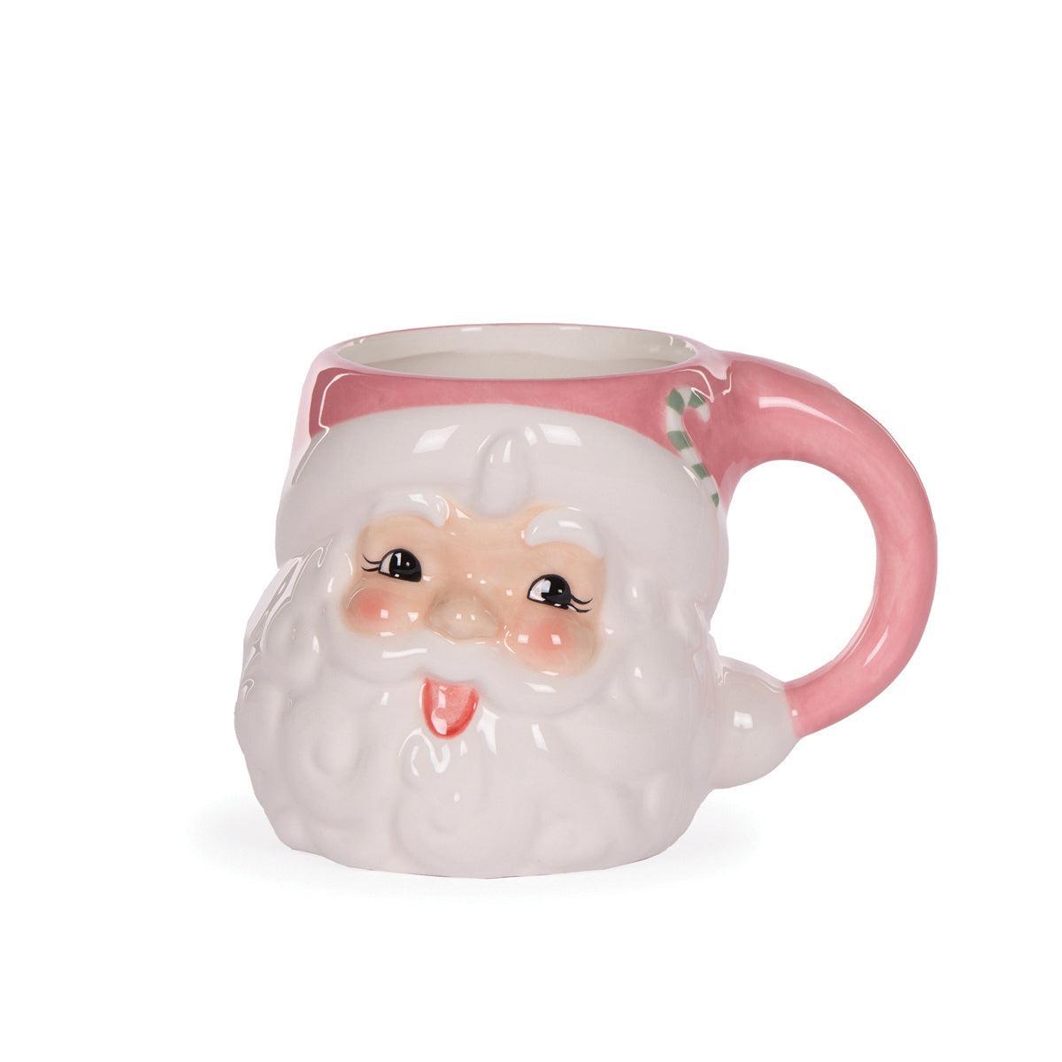 Pink Vintage Santa Mug-Holly and Ivy-Lima & Co