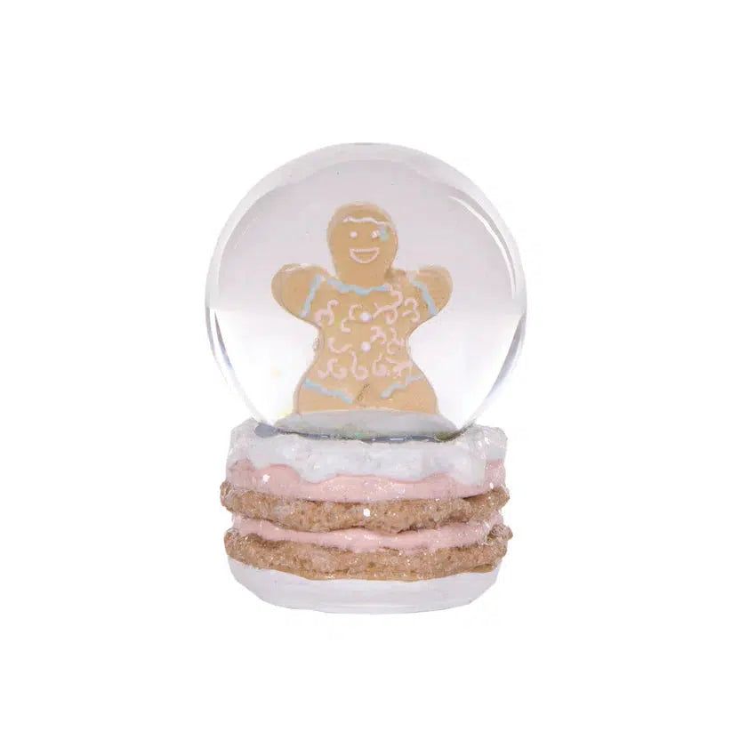 Piped Pastel Gingerbread Man Snowglobe-Holly and Ivy-Lima & Co