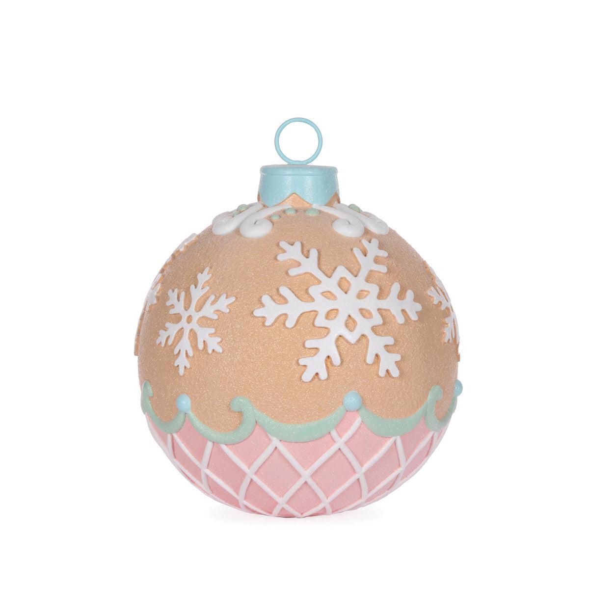 Piped Pastel Gingerbread Snowflake Bauble-Holly and Ivy-Lima & Co