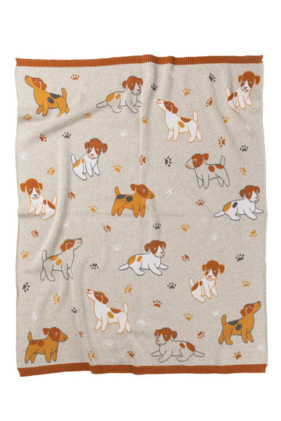 Playful Puppies Blanket-INDUS DESIGN-Lima & Co