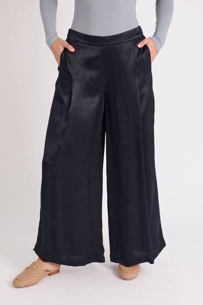 Pleat Detail Wide Leg Pant-Ellis and Dewey-Lima & Co