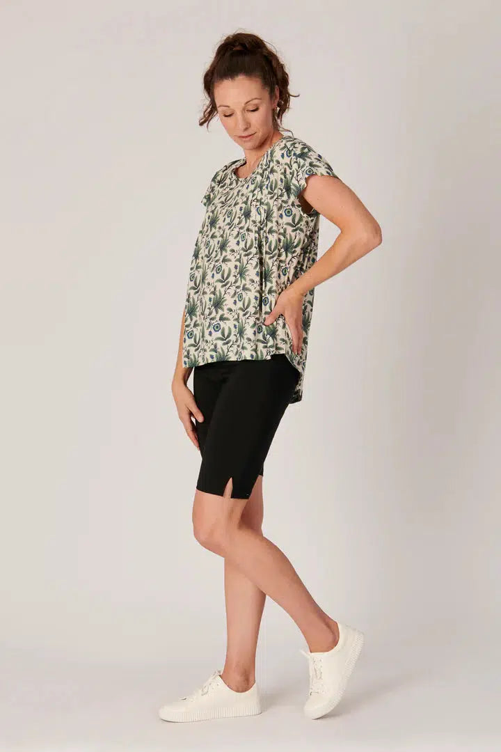 Pleat Front Top - Floral Paisley-Alessi-Lima & Co