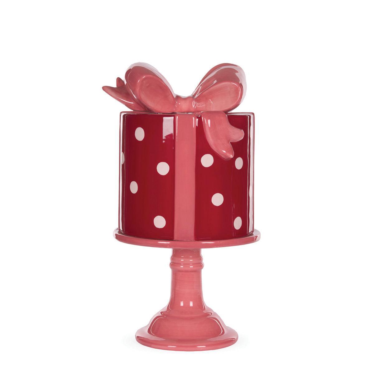 Polka Dot Present Cake Stand-Holly and Ivy-Lima & Co