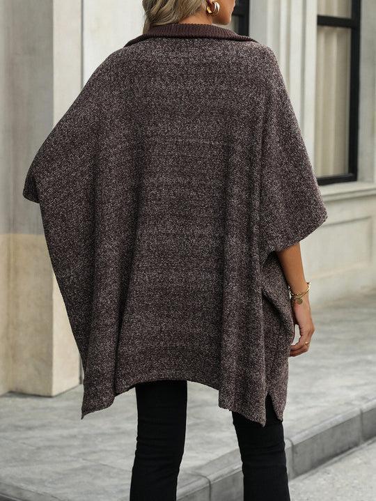 Poncho Knit - Brown-Lima & Co-Lima & Co