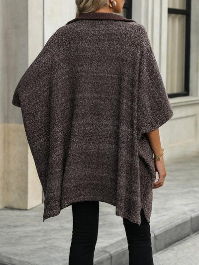 Poncho Knit - Brown-Lima & Co-Lima & Co