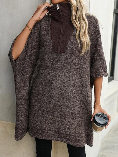Poncho Knit - Brown-Lima & Co-Lima & Co