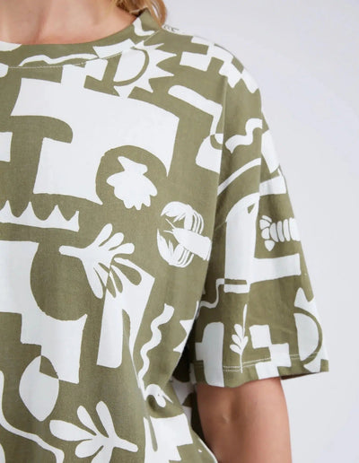 Postcard Tee - Khaki-Elm Lifestyle-Lima & Co