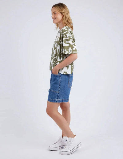 Postcard Tee - Khaki-Elm Lifestyle-Lima & Co