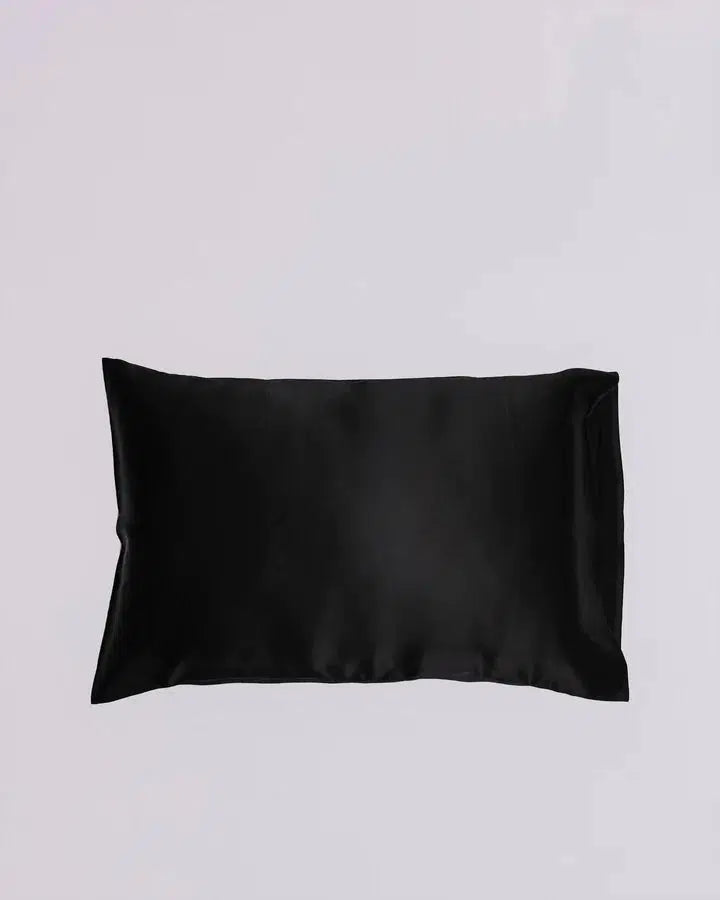 Silk Pillowcase Single - Pure Black-Silk Magnolia-Lima & Co