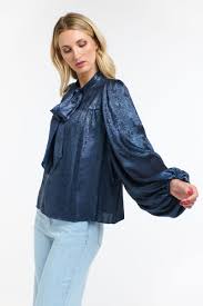 Pussy Bow Top - Midnight-365 Days-Lima & Co