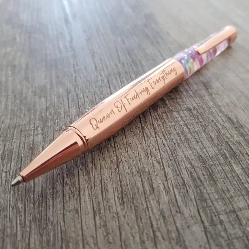 Queen of Fucking Everything Glitter Pen-Disrupted Industries-Lima & Co