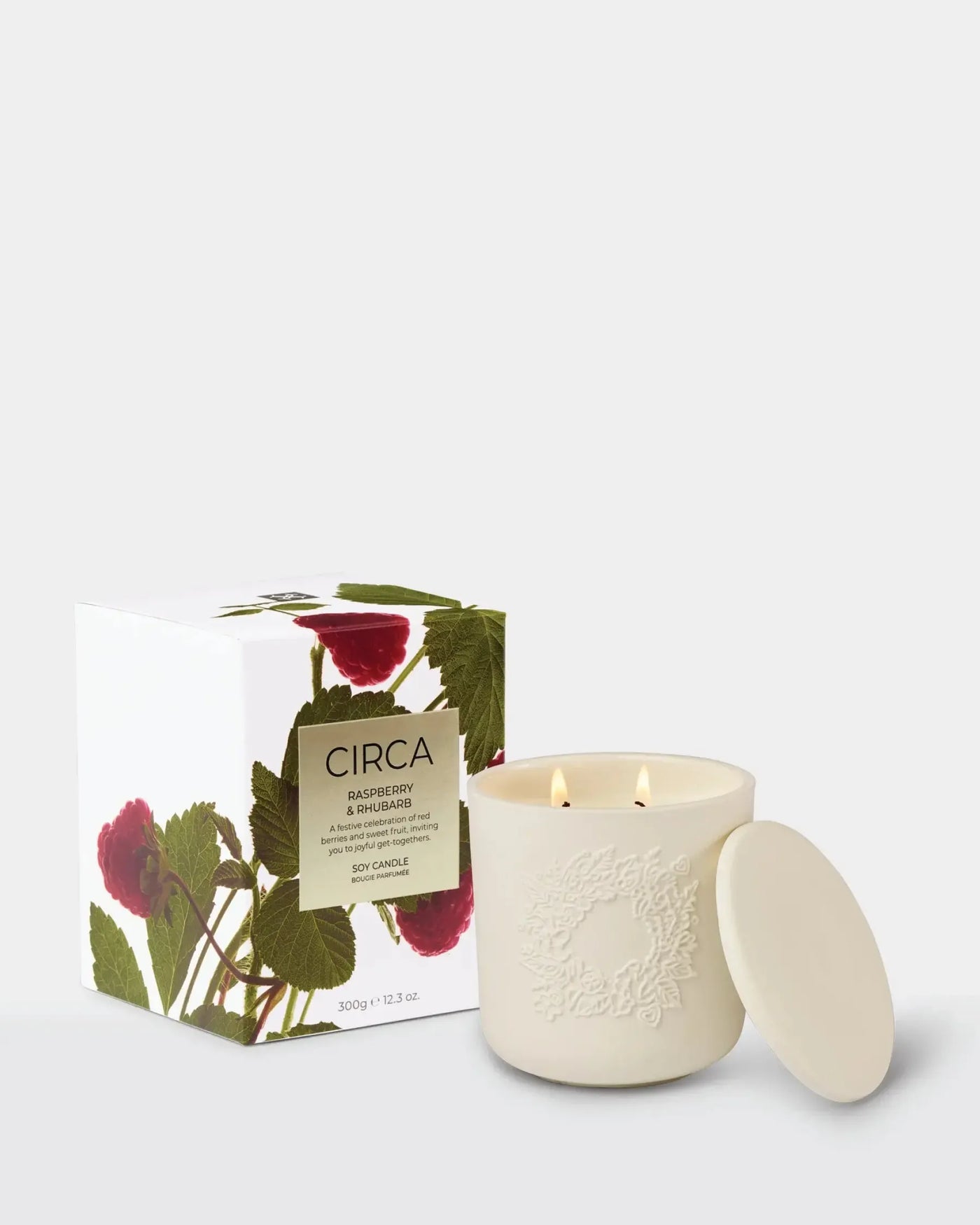 Raspberry & Rhubarb Candle 300g-Circa-Lima & Co