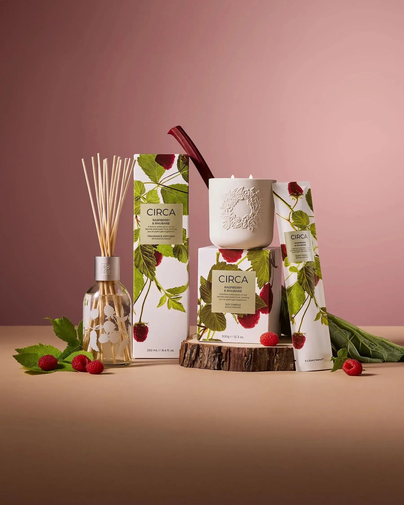 Raspberry & Rhubarb Diffuser 250ml-Circa-Lima & Co