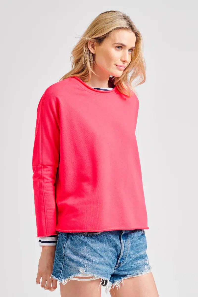 Raw Long Sleeve Sweatshirt - Raspberry-EST 1971-Lima & Co